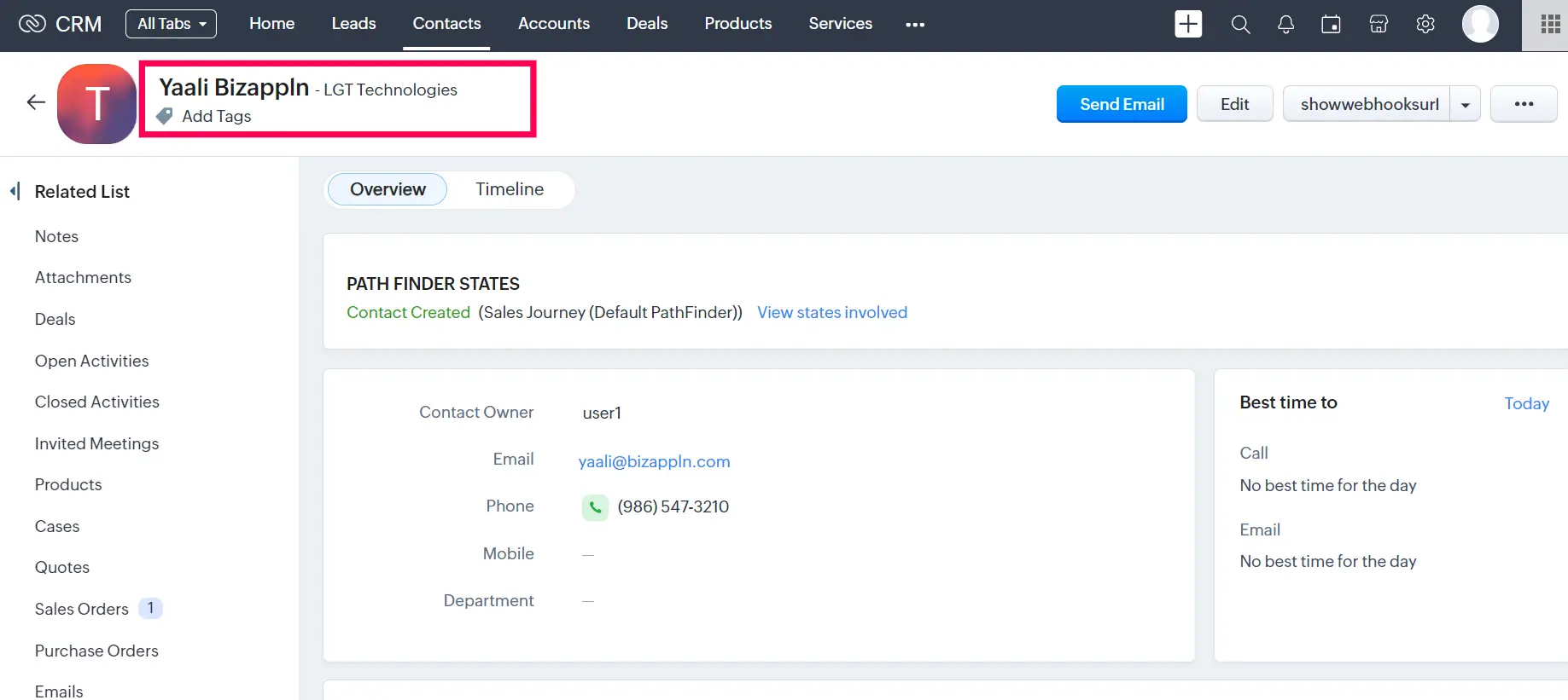 BigCommerce Customer to Zoho CRM Contact