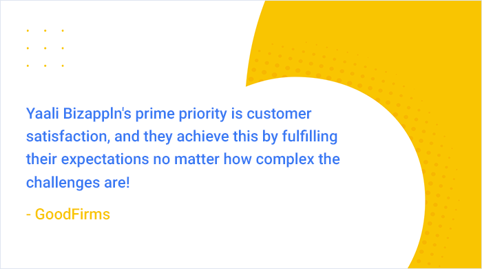 Goodfirms review about YAALI for Android App development