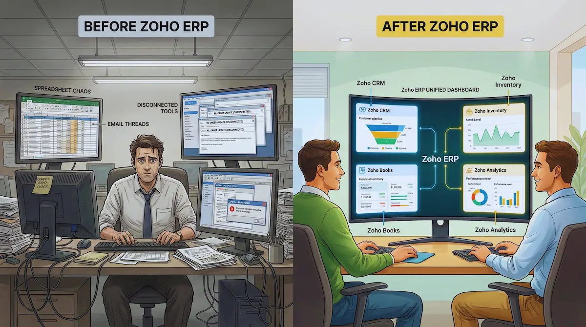 Zoho ERP Modular ecosystem with integrated Zoho Apps