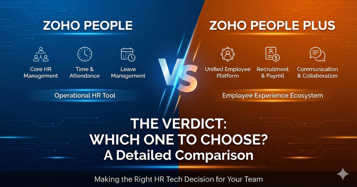 Zoho People vs Zoho People Plus Detailed Comparision