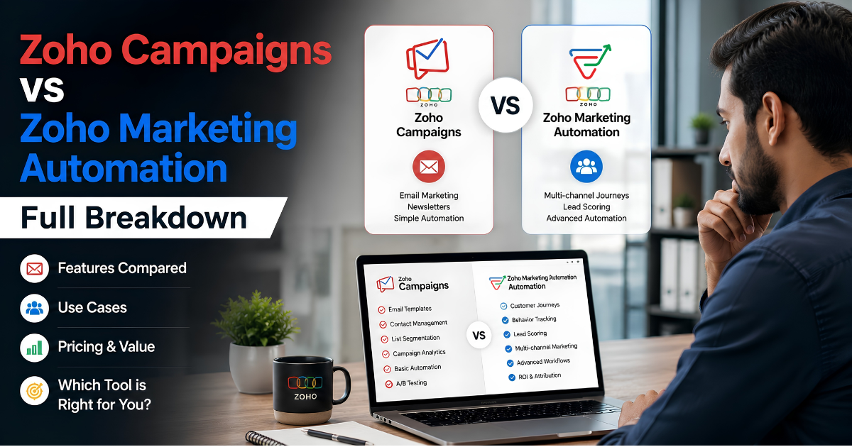 Zoho Campaigns vs Zoho Marketing Automation Key differences