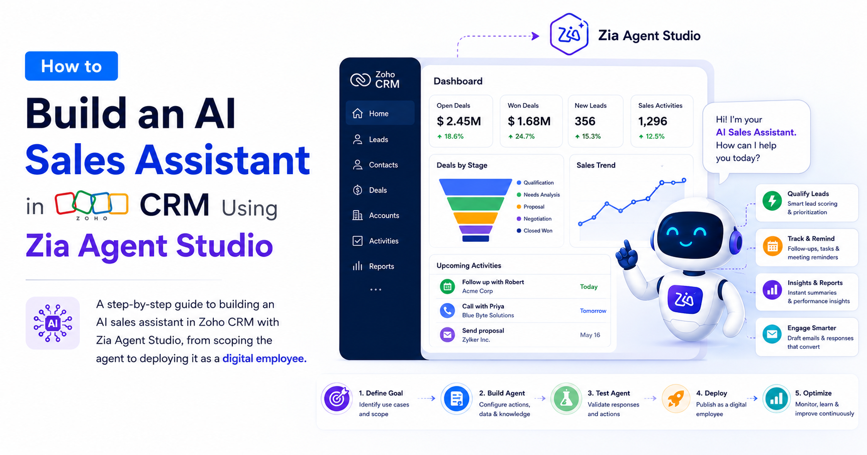 Build AI Assistant in Zoho CRM using Zia Agent Studio