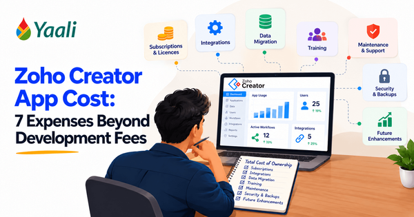 Zoho Creator app cost beyond development fees
