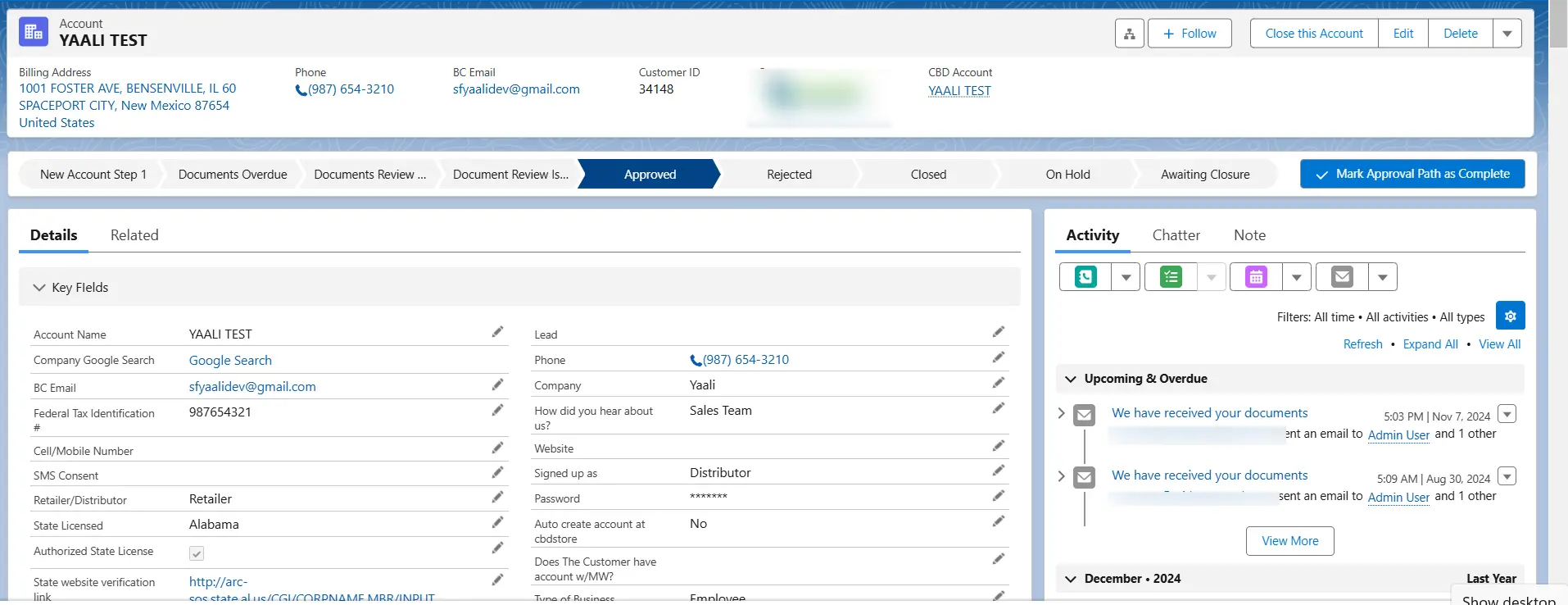 Automated Document approval stages in salesforce