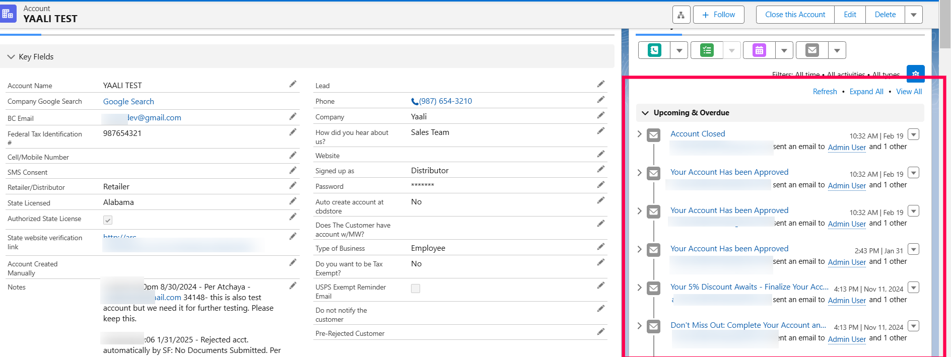 Automated Email Sequence in Sales Cloud for reminding customers to submit documents