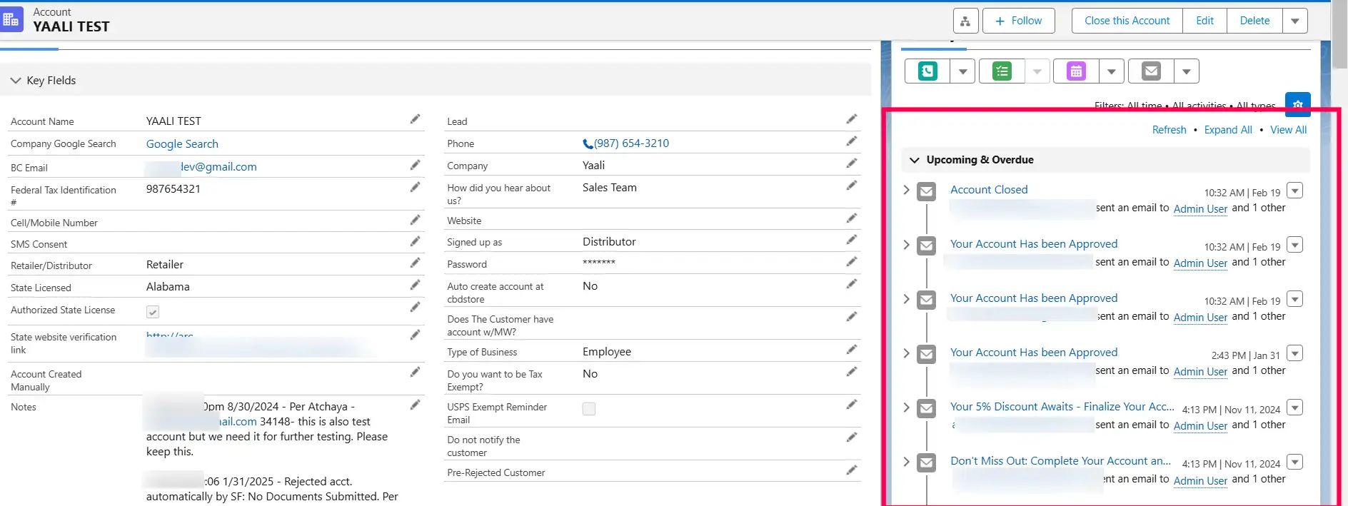 Automated Email Sequence in Sales Cloud for reminding customers to submit documents