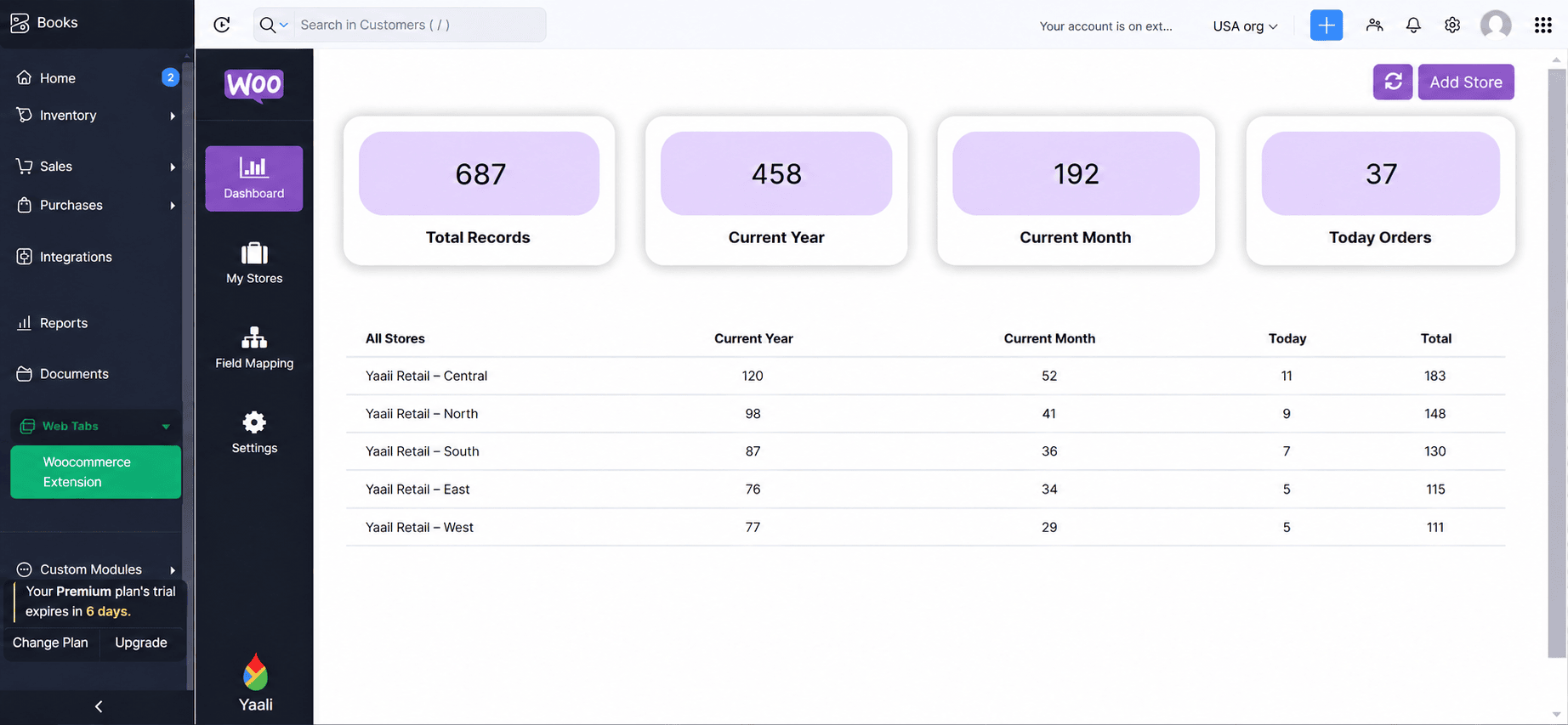 Centralized View of Woocommerce for books