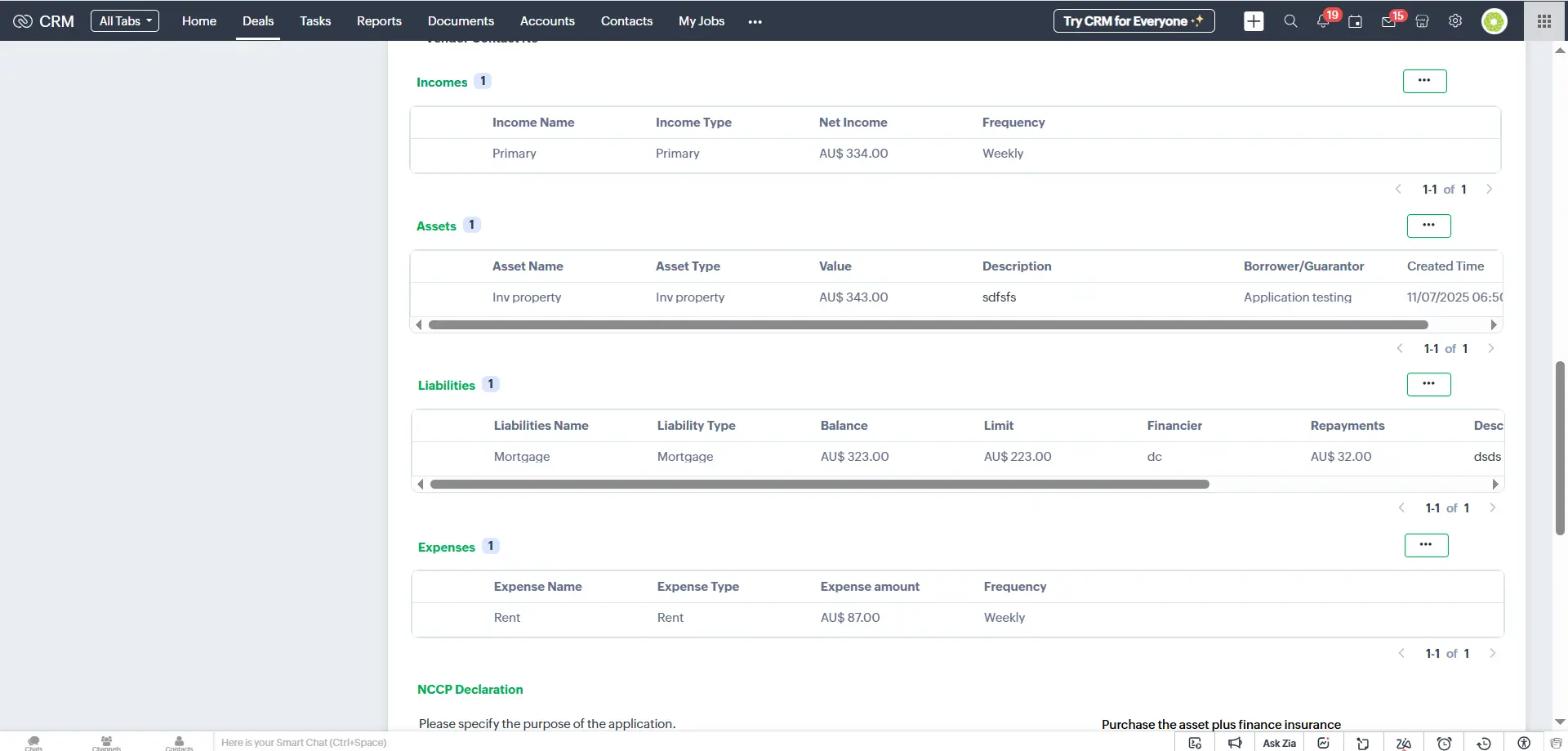 Deals Canvas View for Related Modules in Zoho CRM