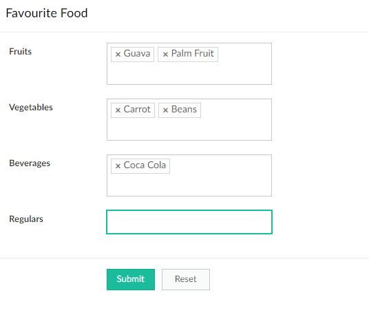 Gathering customers favorite food details in Fitness Management App Zoho