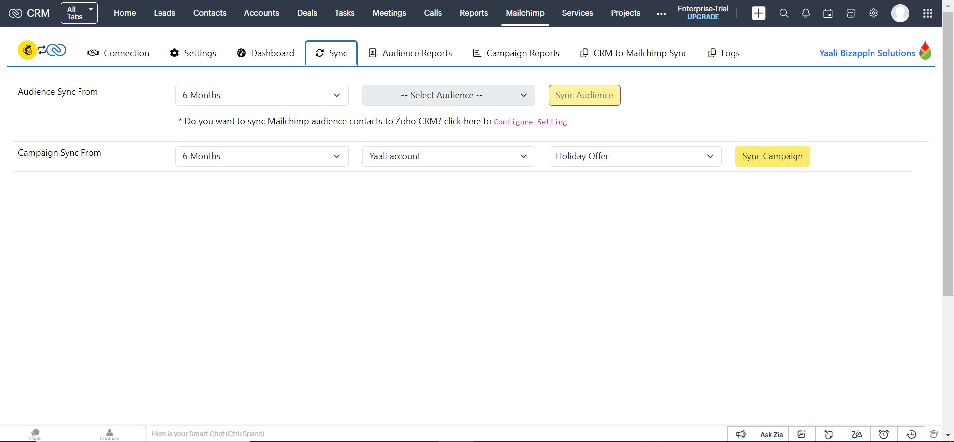Sync Mailchimp Audience Contacts with Zoho CRM Mailchimp Audience