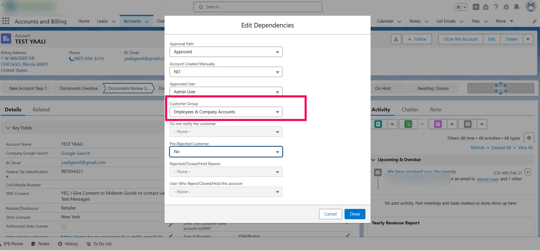 Sync customer group in salesforce with bigcommerce