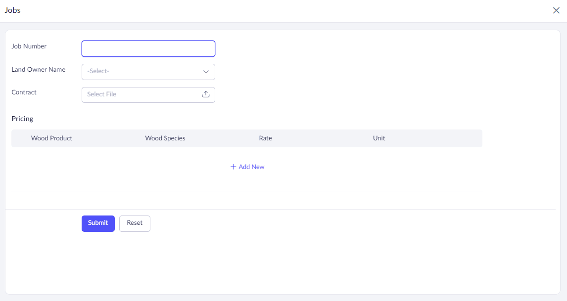 Timber Collection Jobs Management in Timber Sale Management App