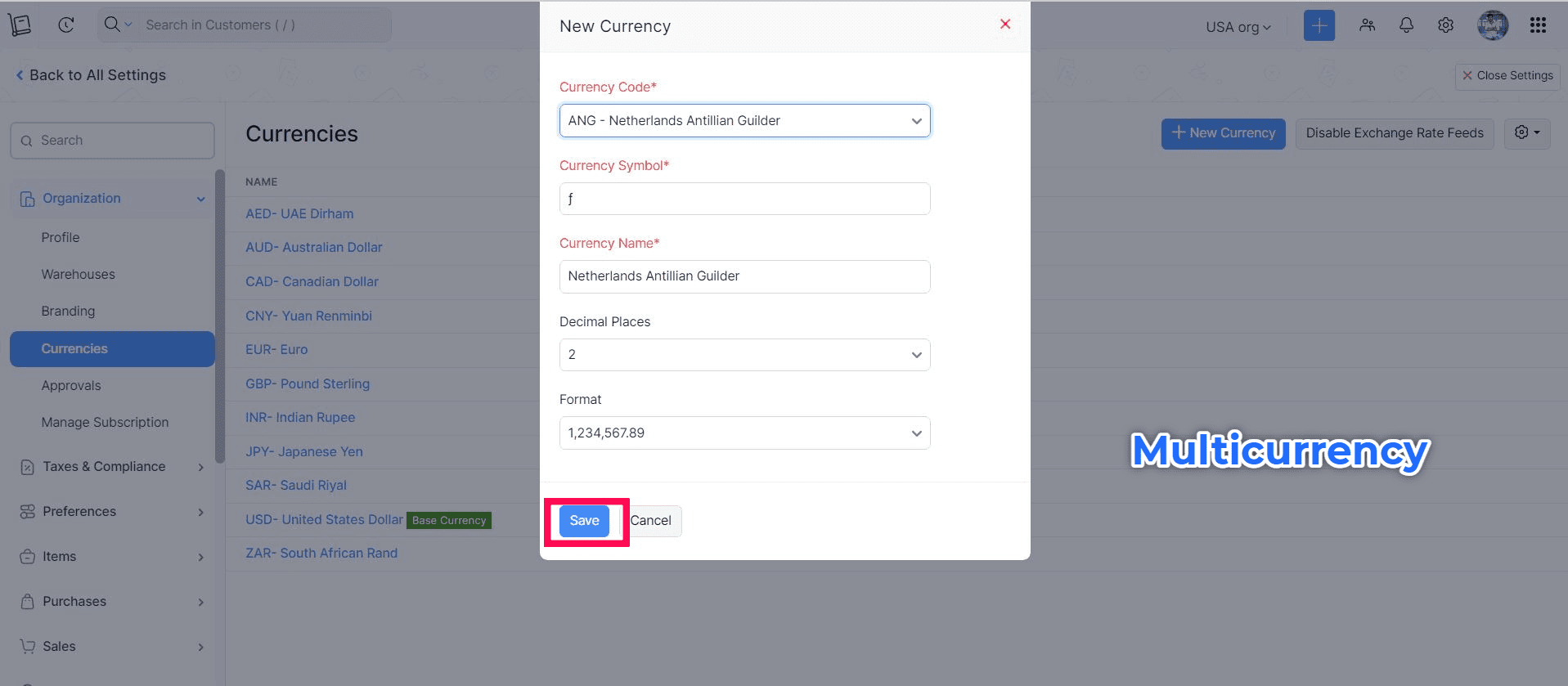 Woocommerce for Zoho Inventory Multi-currency Support Image