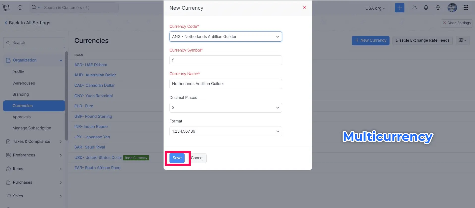 Woocommerce for Zoho Inventory Multi-currency Support Image