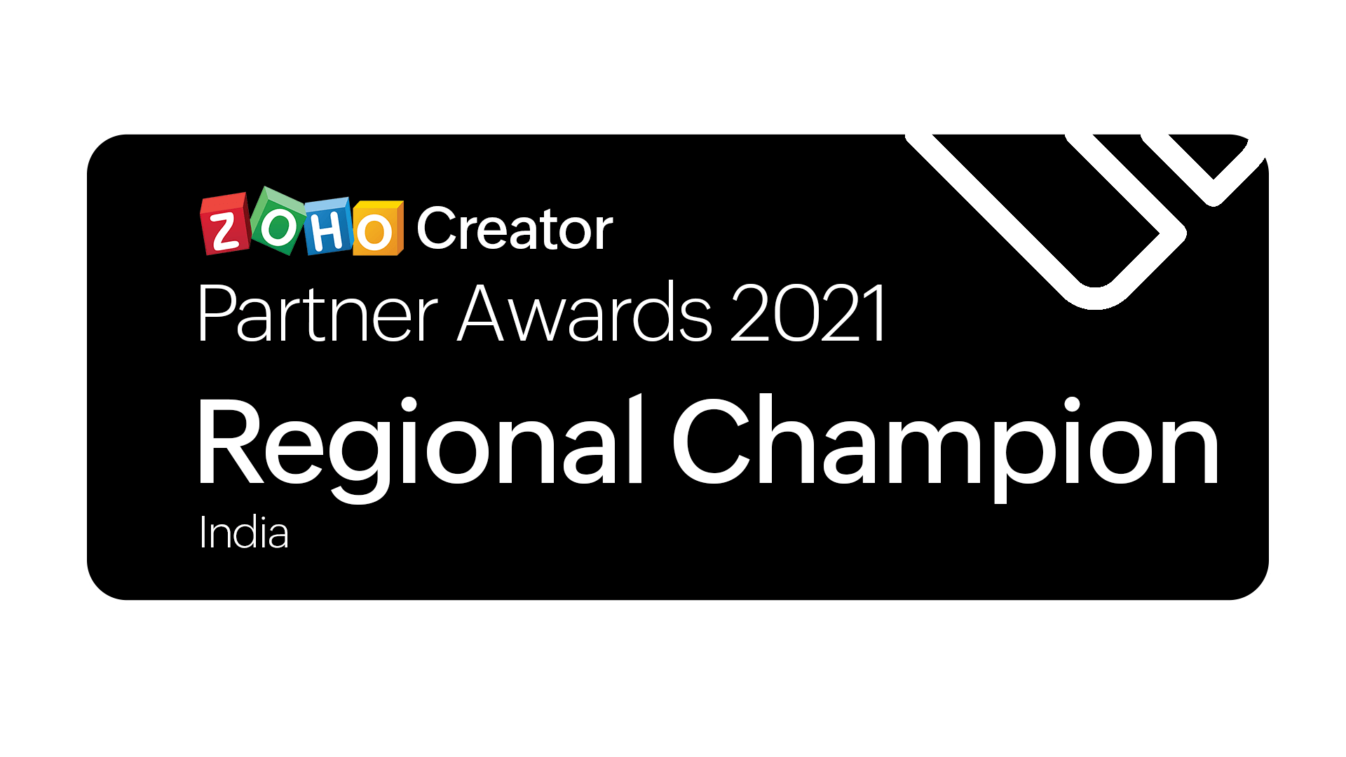 Zoho Creator Regional Championship award