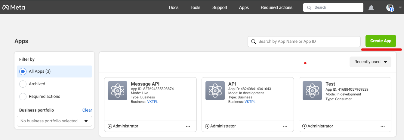 Configured Meta API for sending whatsapp message in Zoho Creator