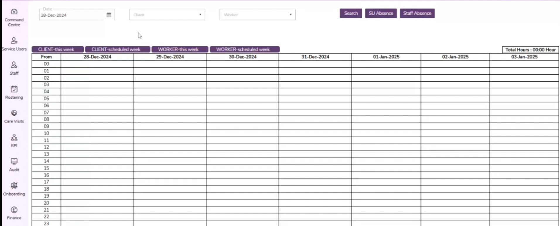 Multiple views for Healthcare staff booking details in Zoho Creator