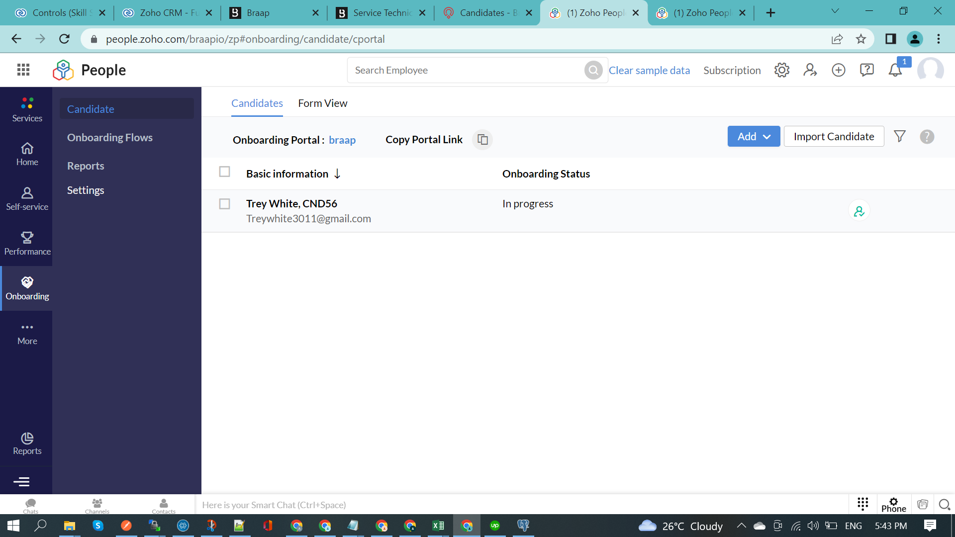 Zoho People Onboarding Process
