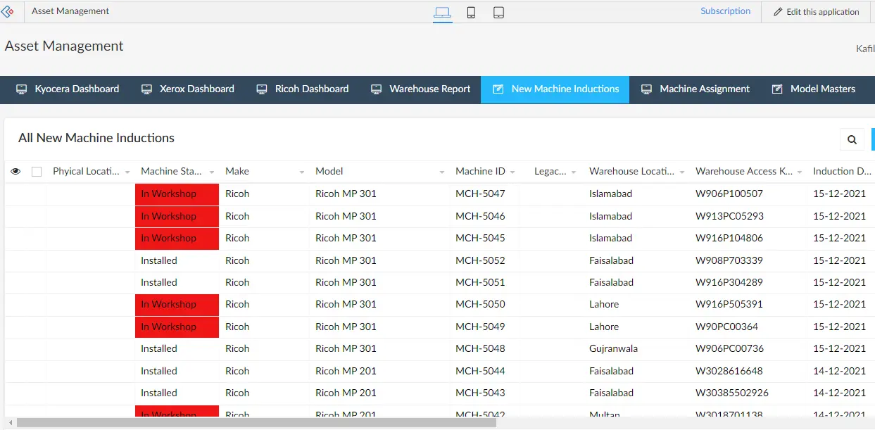 Meter reading in zoho creator