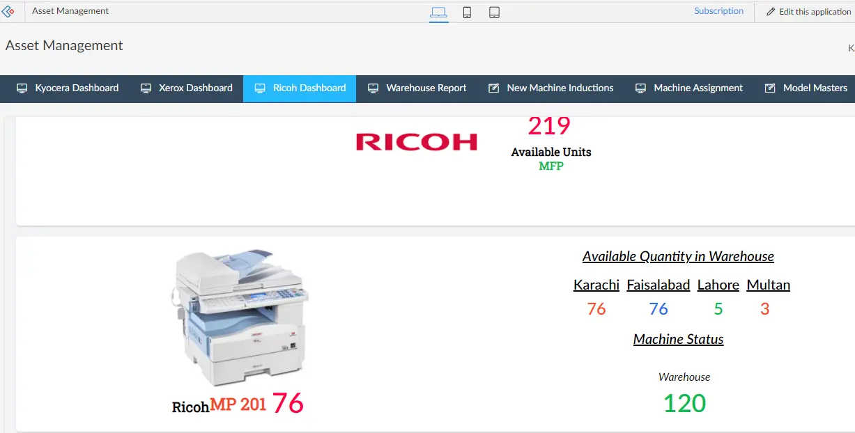 Asset Management App in Zoho Creator