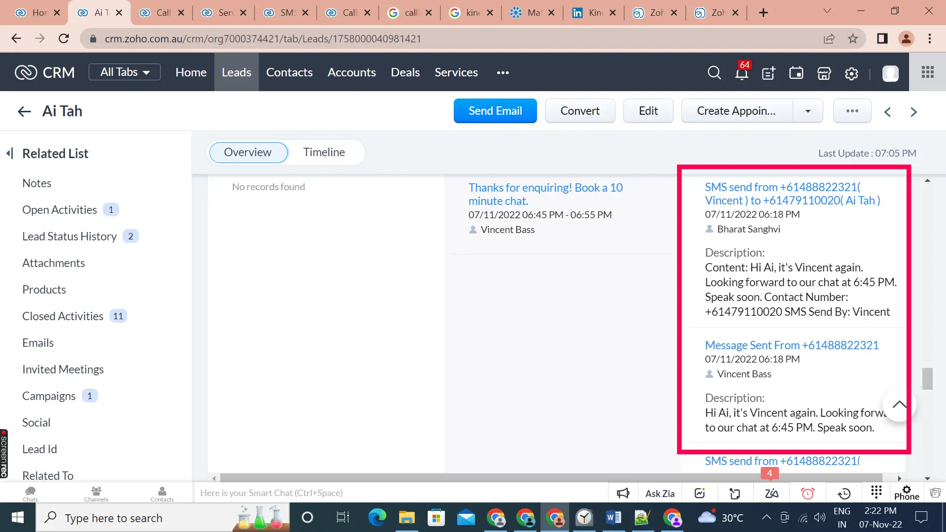 Calljippo integration with zoho crm