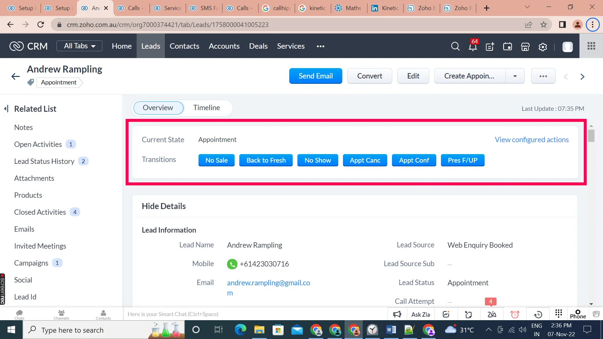 Zoho Blueprint for Education industry