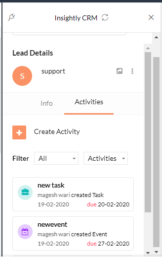 view tasks from zoho mail
