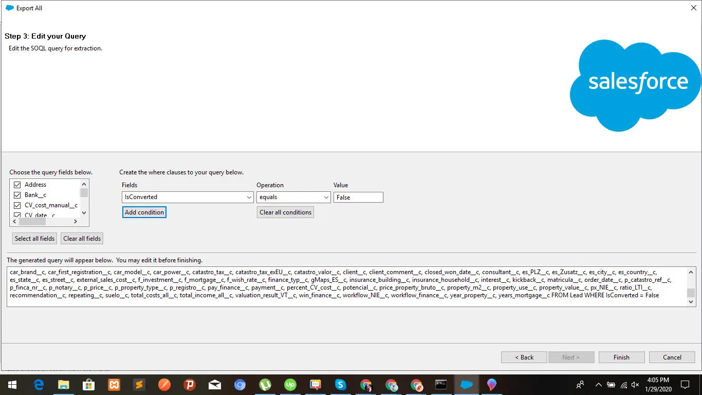 Salesforce Data quality check for exported data