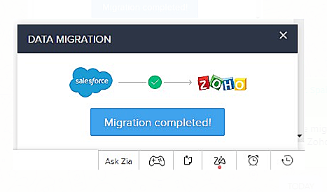 Migrated data from Salesforce to Zoho CRM