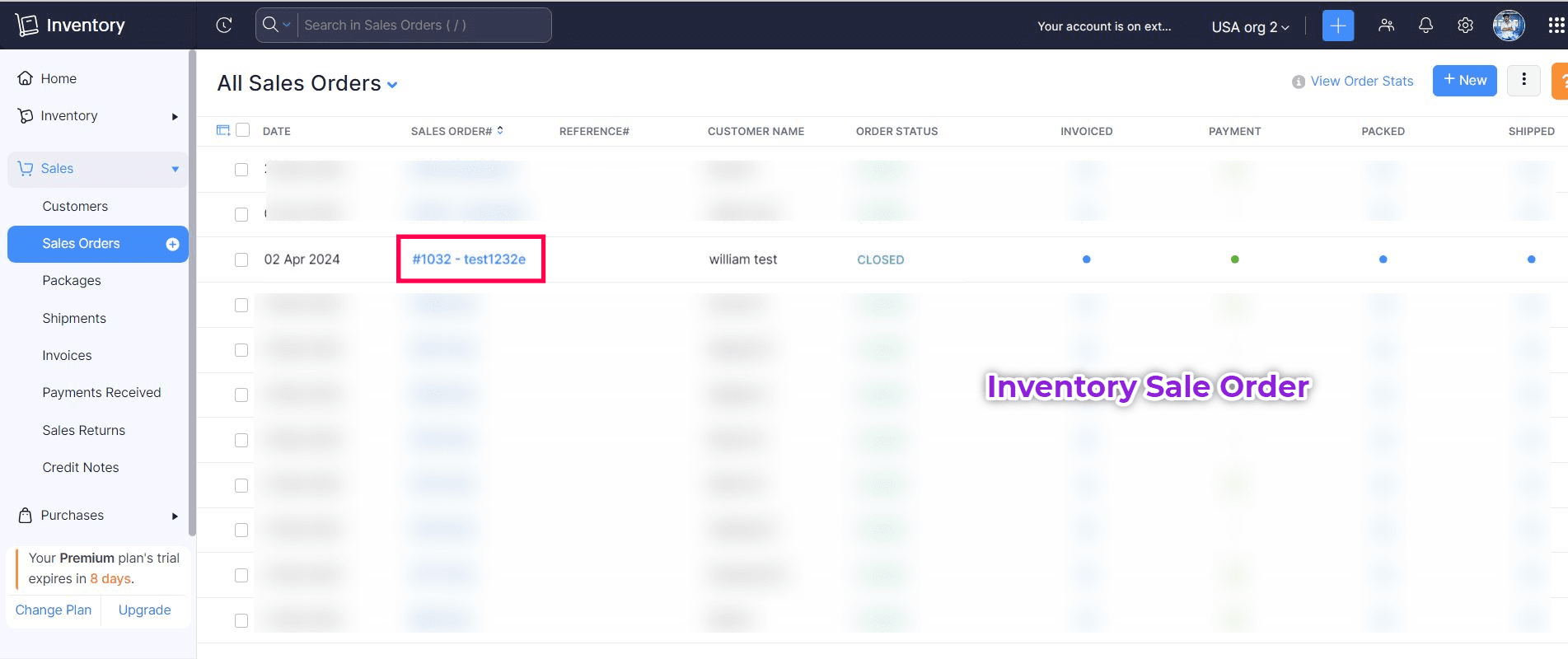 Shopify for Zoho Inventory salesorder Image